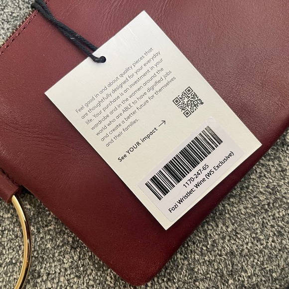 Able: Fozi Wristlet (Wine) - Picture 4 of 5